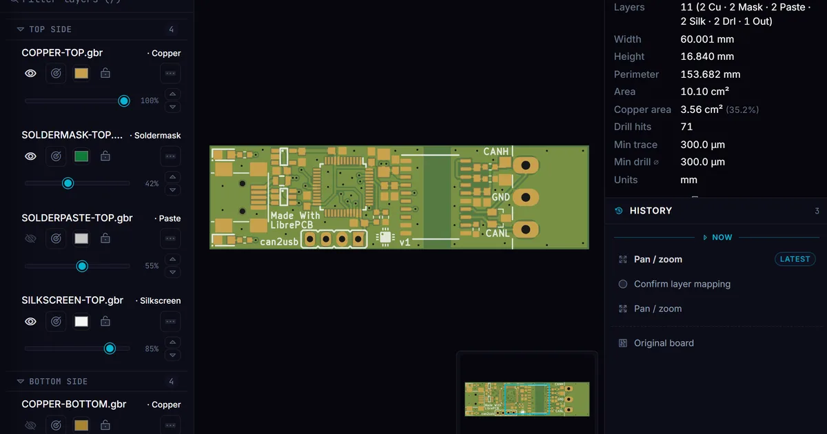 Building a CAD viewer that runs on a phone — Gerber case study — hero illustration